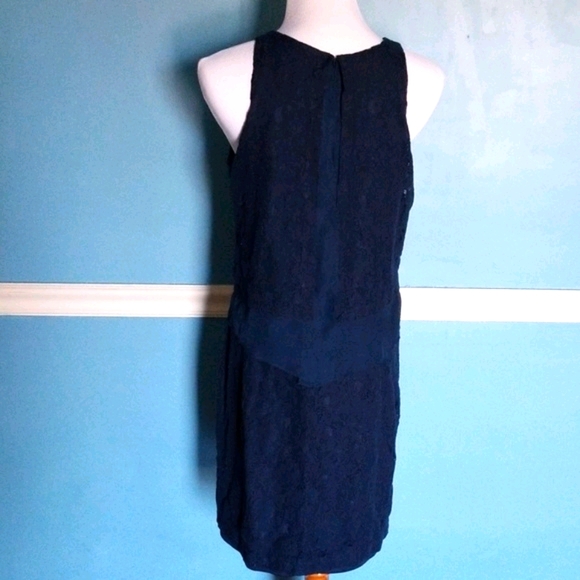 Navy Layered Lace Dress by Betsey Johnson  10 - Picture 5 of 7